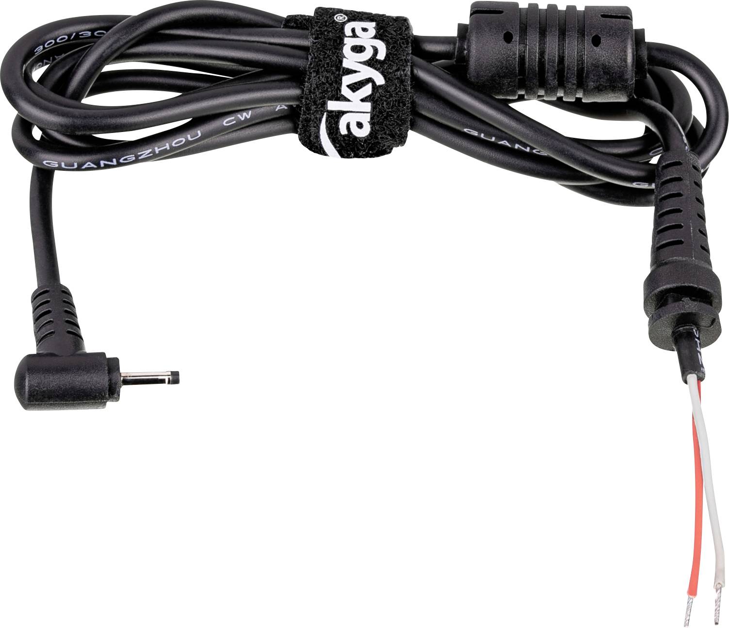 Akyga Laagspannings-adapterkabel DC laagspanningsstekker 2,5 x 0,7 mm - Open kabeleinde 1.2 m 1 stuk(s)