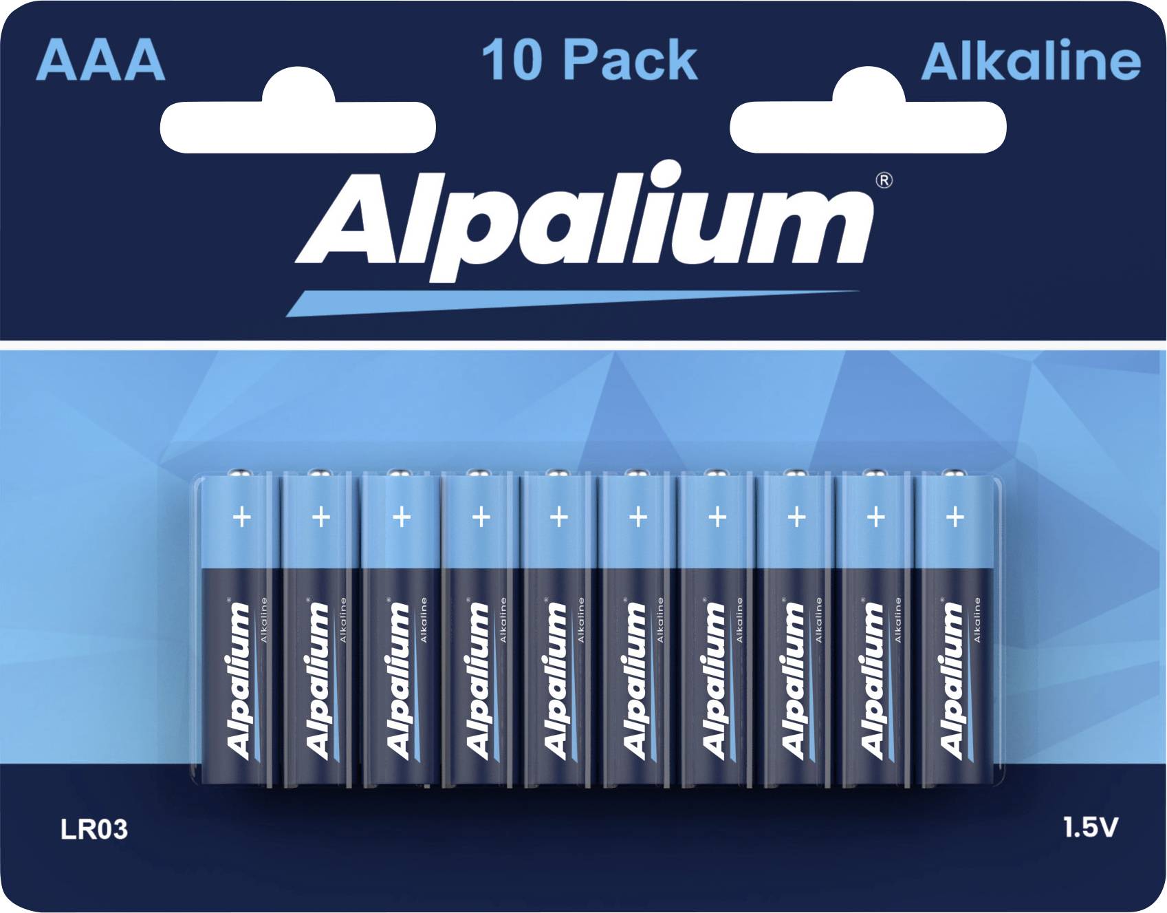 Alpalium AAA 10 Pack alkalické batérie, 1,5V, LR03.
