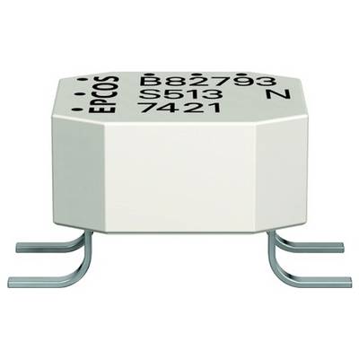 Kvadratický tlmivý indukčný člen Epcos B82793-S513 7421 s dvoma vývodmi, ktorý sa zvyčajne používa v elektronických obvodoch.
