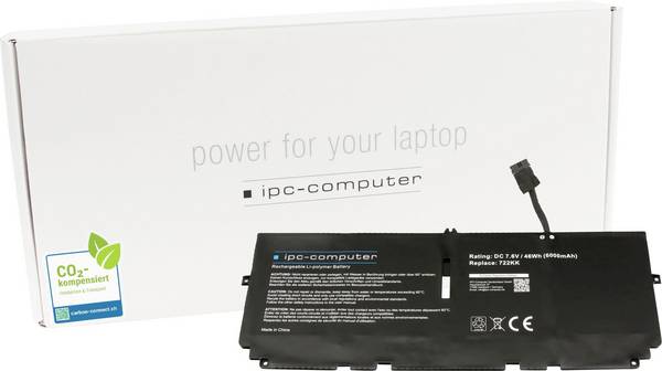 ipc-computer akumulátor do notebooku Akku 722KK REPLACE 7.60 V 6000 mAh IPC-Computer