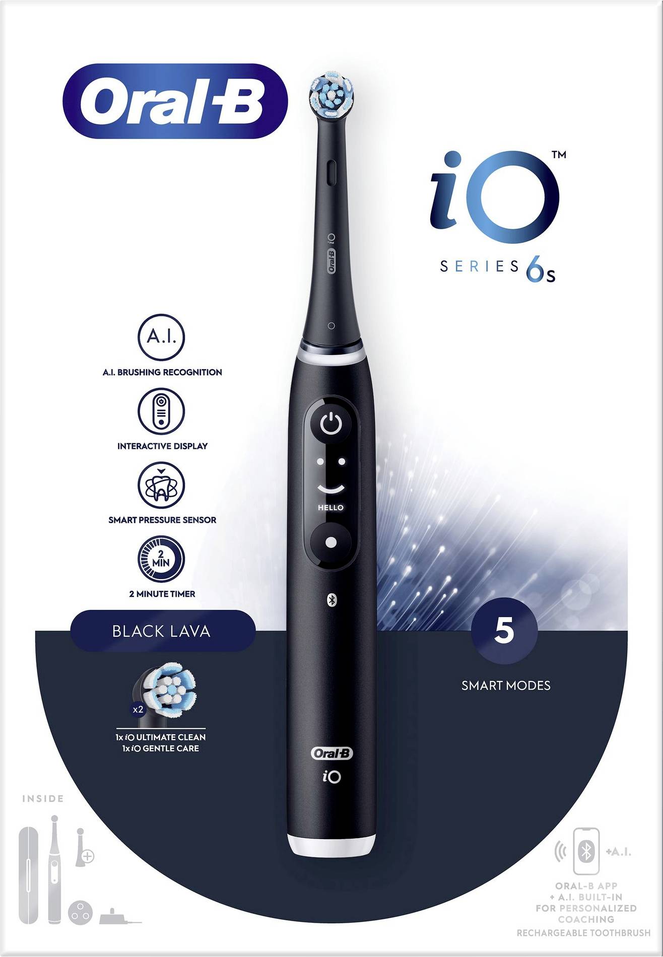 Oral-B iO Series 6 Black Onyx 4210201409199 Spazzolino da denti elettrico