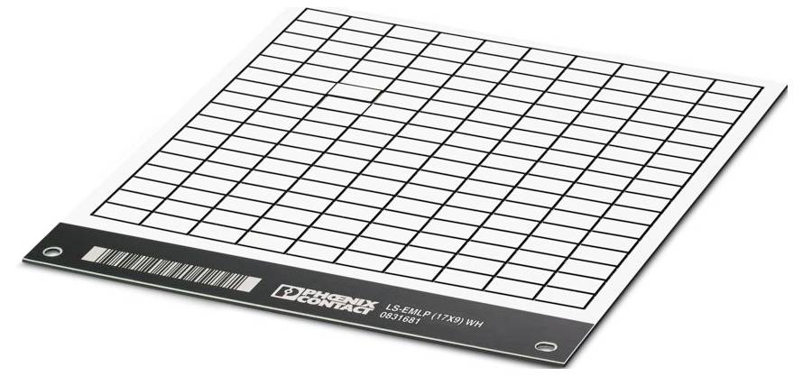 Phoenix Contact 0831681 LS-EMLP (17X9) WH Apparaatmarkering Montagemethode: Plakken Wit Aantal markeringen: 170 10 stuk(s)