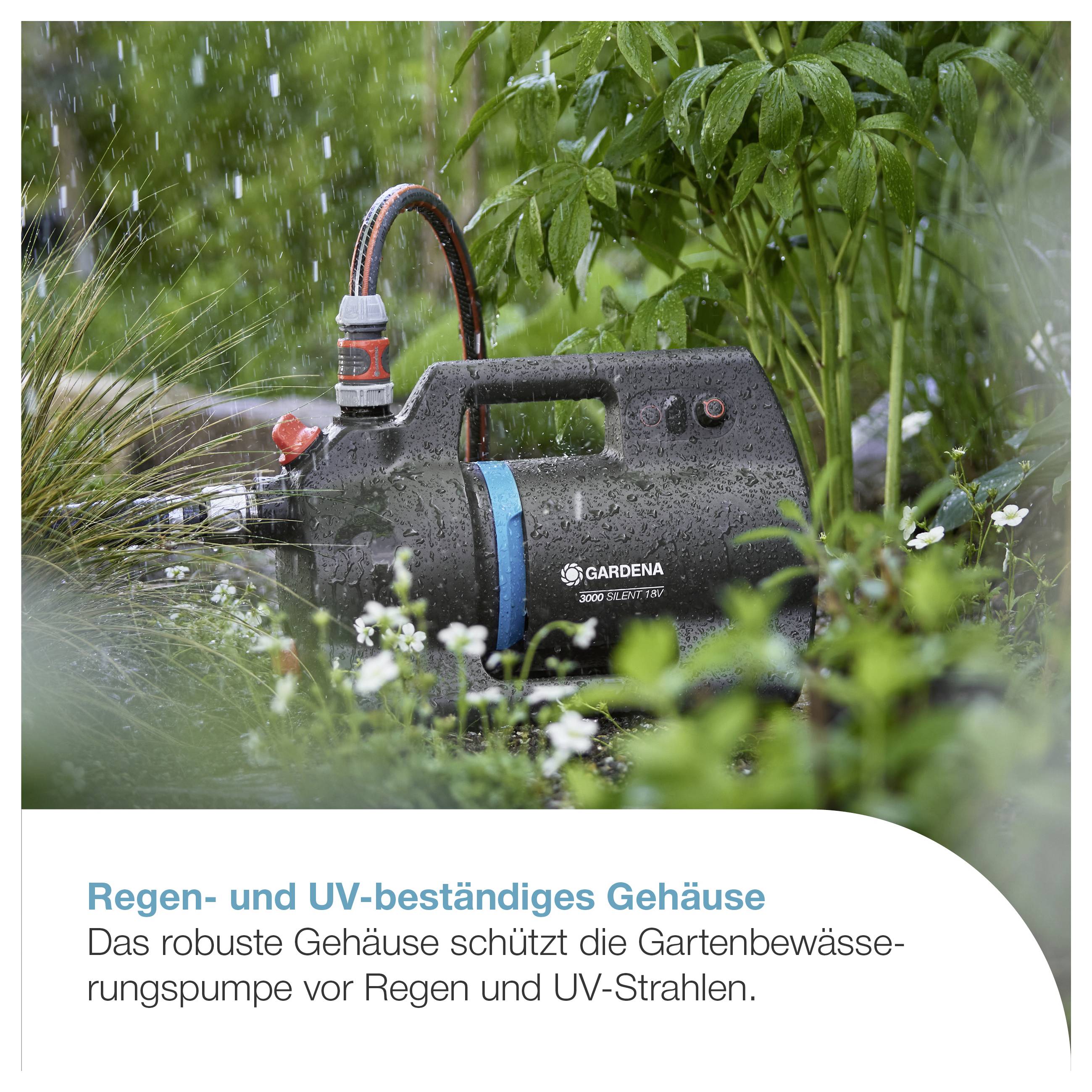 GARDENA Akku-Gartenpumpe 3000 Silent 18V P4A solo Záhradné čerpadlo na akumulátory 3000 l/h 30 m-4