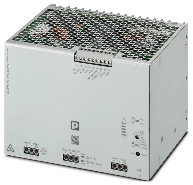 Phoenix Contact QUINT4-UPS/1AC/1AC/500VA/USB industriálne zariadenie UPS-0