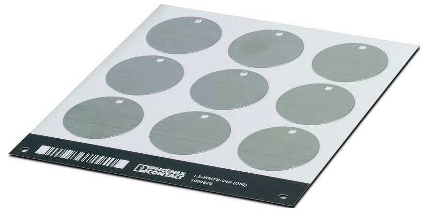 Phoenix Contact 1099826 LS-WMTB-V4A (D50) Kabelmarkering Zilver 5 stuk(s)