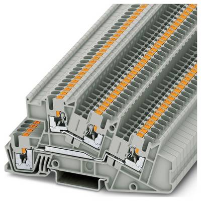 Elektrický svorkovnicový blok s viacerými bodmi pripojenia a oranžovými pákovými mechanizmami, ktorý sa používa na bezpečné a efektívne prepájanie obvodov.