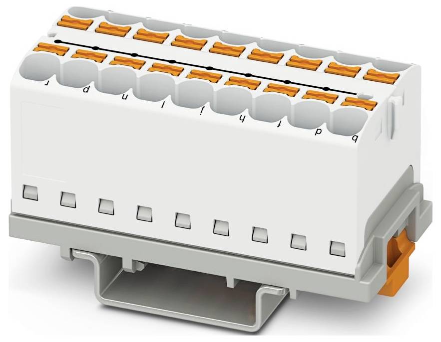 Ružový elektrický zveraviaci blok s niekoľkými bodmi pripojenia a šedými okrajmi na upevnenie, navrhnutý pre bezpečné zapojenie drôtov.