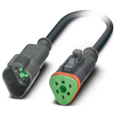 Dva čierno-zelené elektrické konektory umiestnené paralelne vedľa seba, s rôznymi konfiguráciami kolíkov na bielom pozadí.