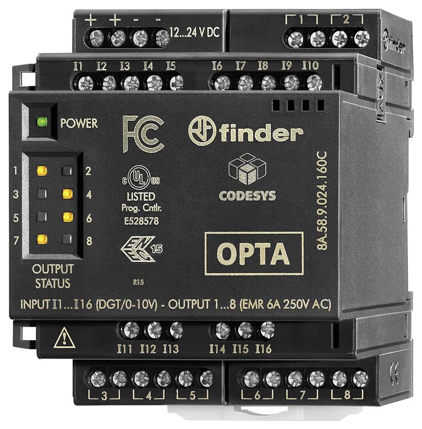 Finder 8A.88.9.024.160C OPTA Digitales SSR Erweiterungsmodul Modulo di espansione 12 V/DC, 24 V/DC 1 pz.