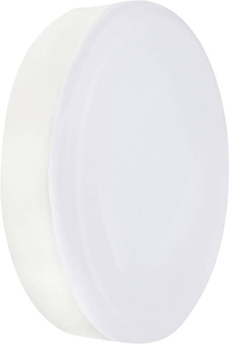 Okrúhle biele stropné svietidlo s minimalistickým dizajnom, vhodné do moderných interiérov.