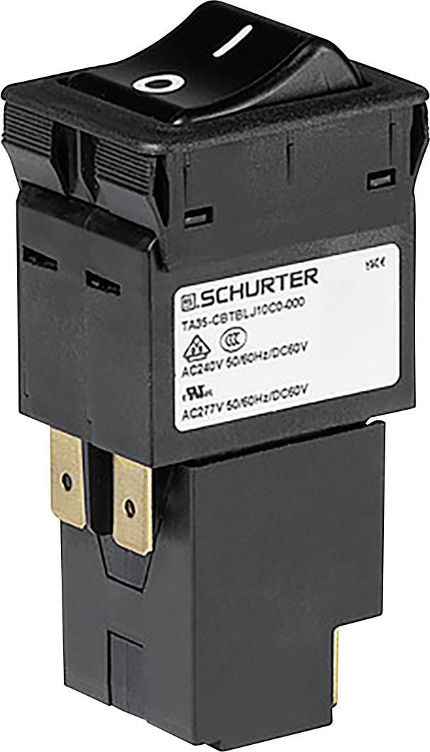 Schurter 3-150-714 Beveiligingsschakelaar 240 V/AC, 60 V/DC 16 A 1x aan/uit IP40 (front) Continu 1 stuk(s)