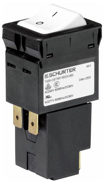 Schurter 3-150-706 Interruttore di protezione Geräteschutzschalter, thermisch-magnetisch 240 V/AC, 60 V/DC 10 A 1 x On / Off IP40 (Frontale) 1 pz.