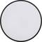 Kruhový, biely difúzor s čiernym okrajom, bežne používaný vo fotografii na zmäkčenie svetla.
