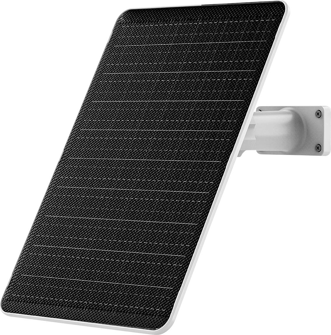 Solárny panel namontovaný na stenový držiak, naklonený tak, aby zachytával slnečné svetlo, ktorý sa používa na premenu slnečnej energie na elektrickú energiu.