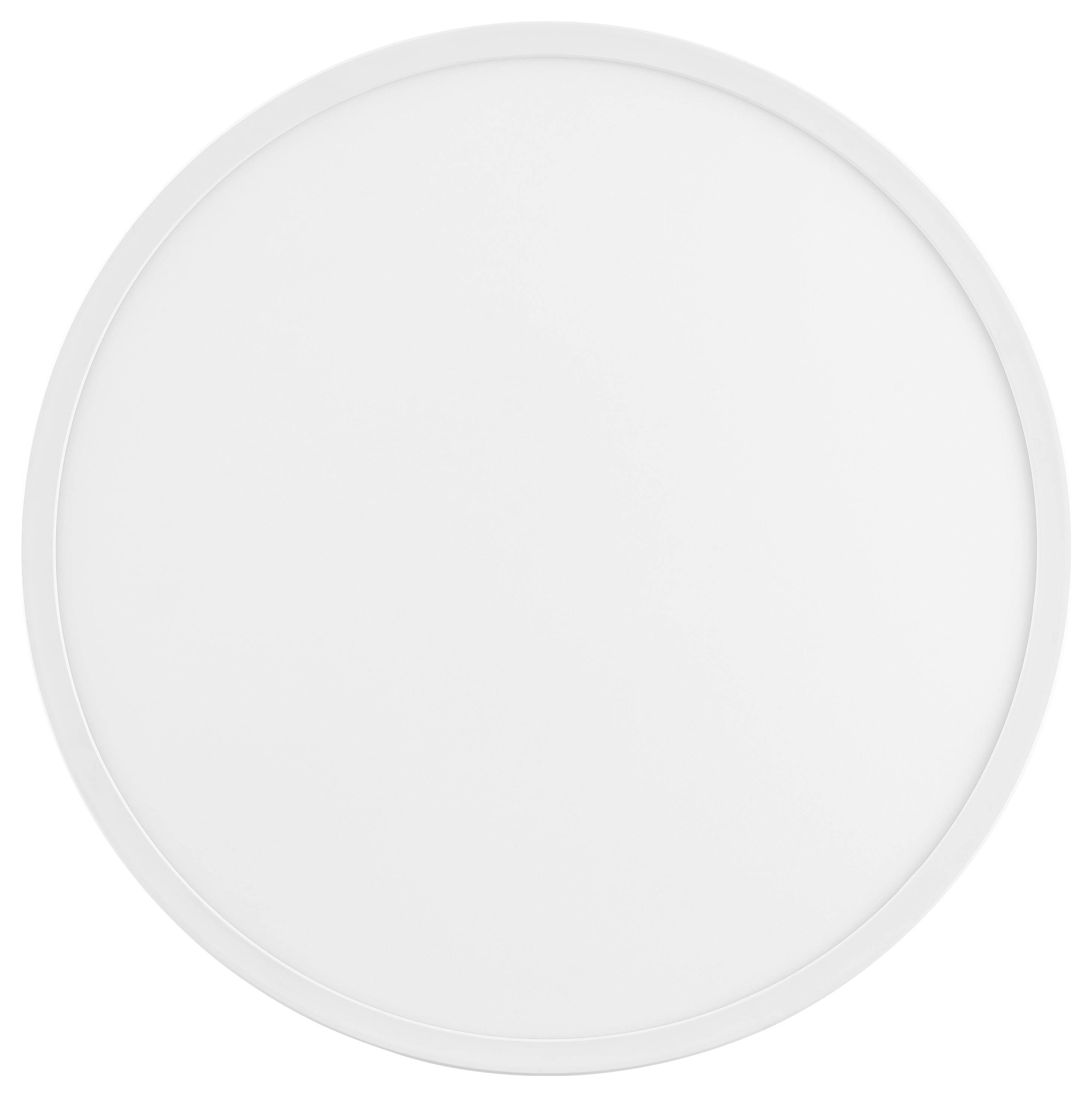 Veľký, okrúhly, biely drevený servírovací podnos s jednoduchým, minimalistickým dizajnom.