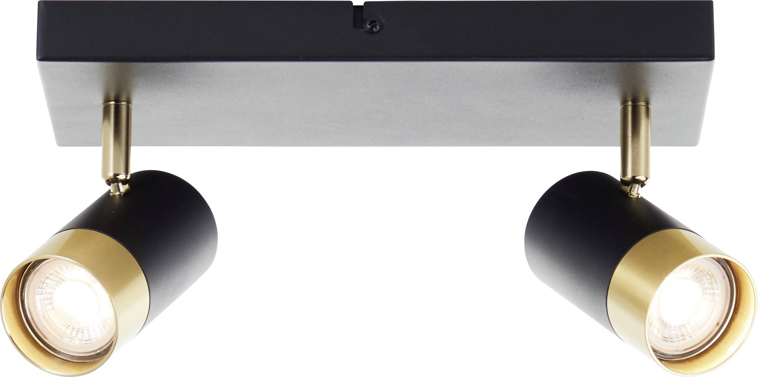 Brilliant G03413/86 Deckenleuchte 33cm Plafoniera GU10 Nero/Sabbia, Oro (opaco)