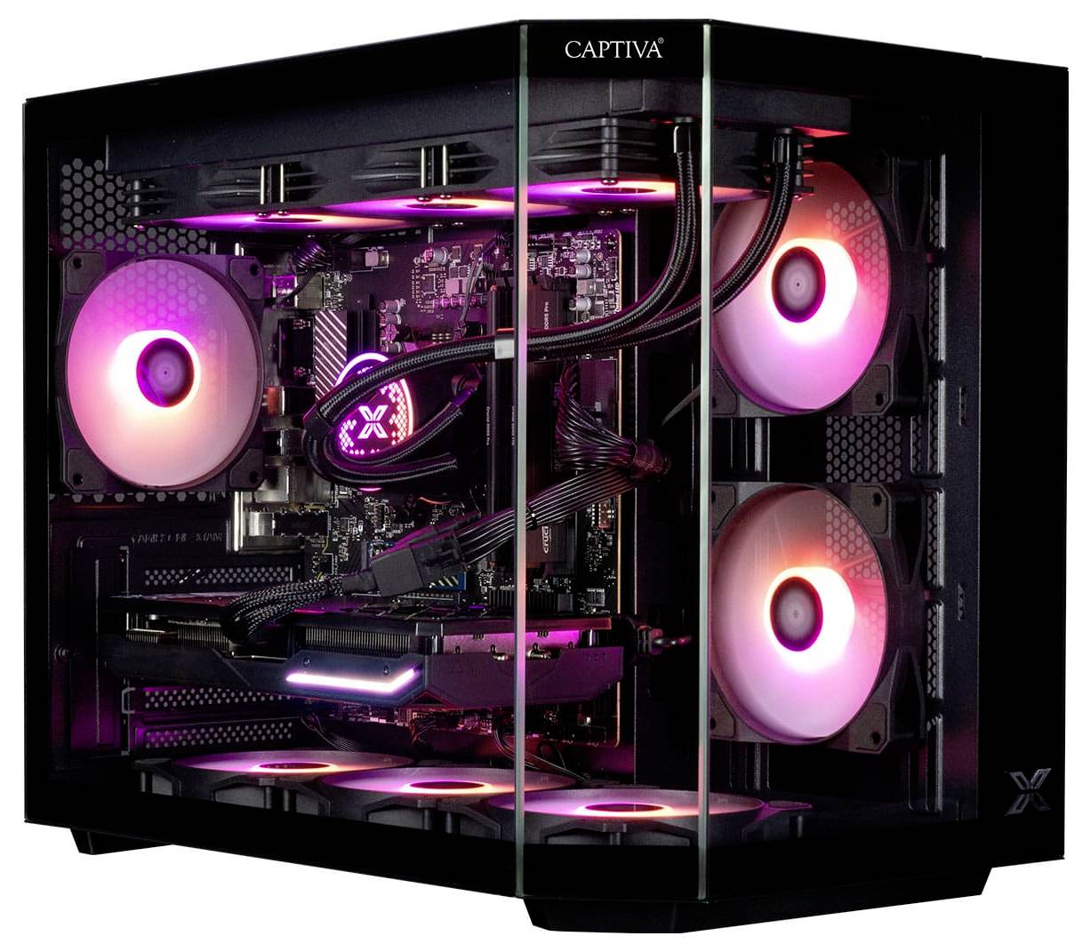 Captiva herný počítač Highend Gaming () AMD Ryzen 7 5700X 12 GB RAM 1 TB SSD Nvidia NVIDIA GeForce RTX 5070 12 GB GDDR7 -0