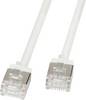 Roline 21.15.4570 RJ45 sieťové káble, prepojovacie káble CAT 6A U/FTP 0.5 m biela 1 ks