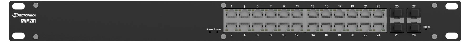 Vstupný panel rozhrania "Crestron DMF-CI-8" s viacerými portami na kabely, používaný na pripojenie a správu audiovizuálnych zariadení v sieťovom prostredí.
