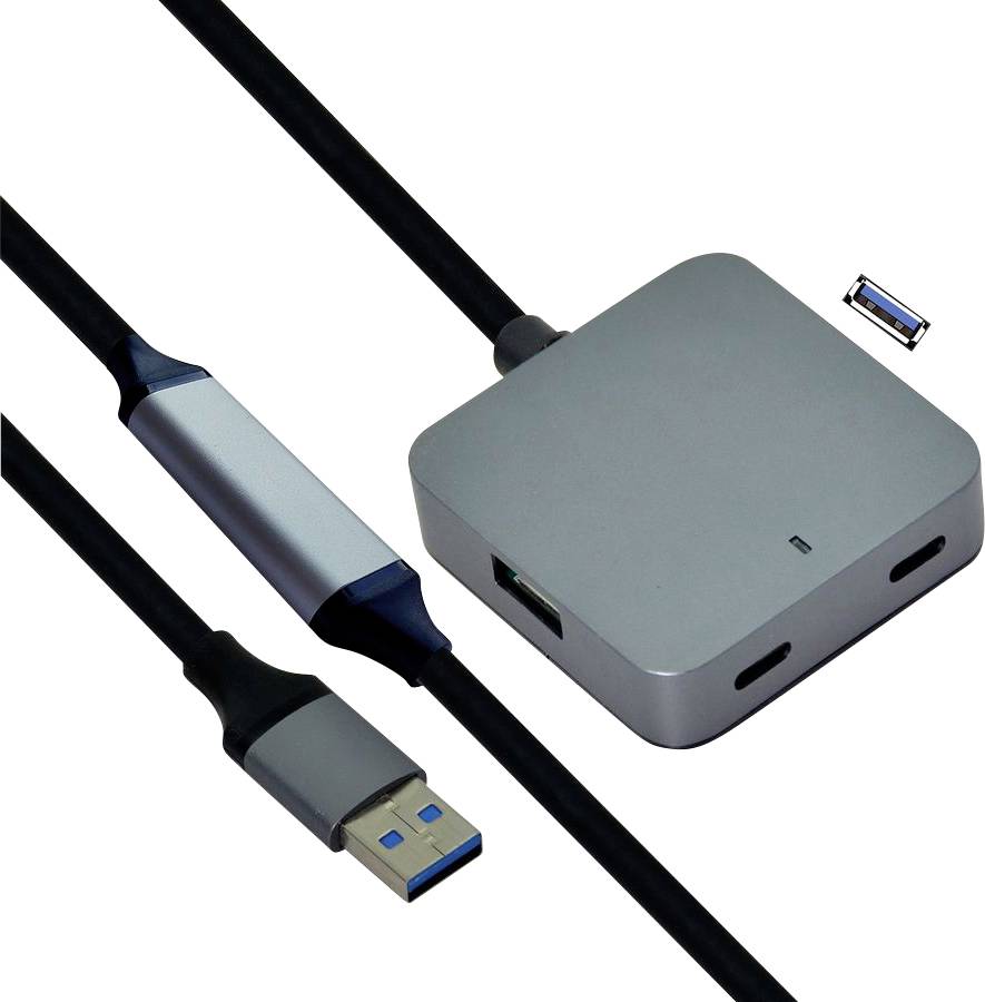 Value USB 3.2 Gen 1 Hub, 4 Ports (2x USB 12.99.1125 USB-hub 2 + 2 poorten USB-C, USB-A USB 3.2 Gen1 5 GBit/s Zwart