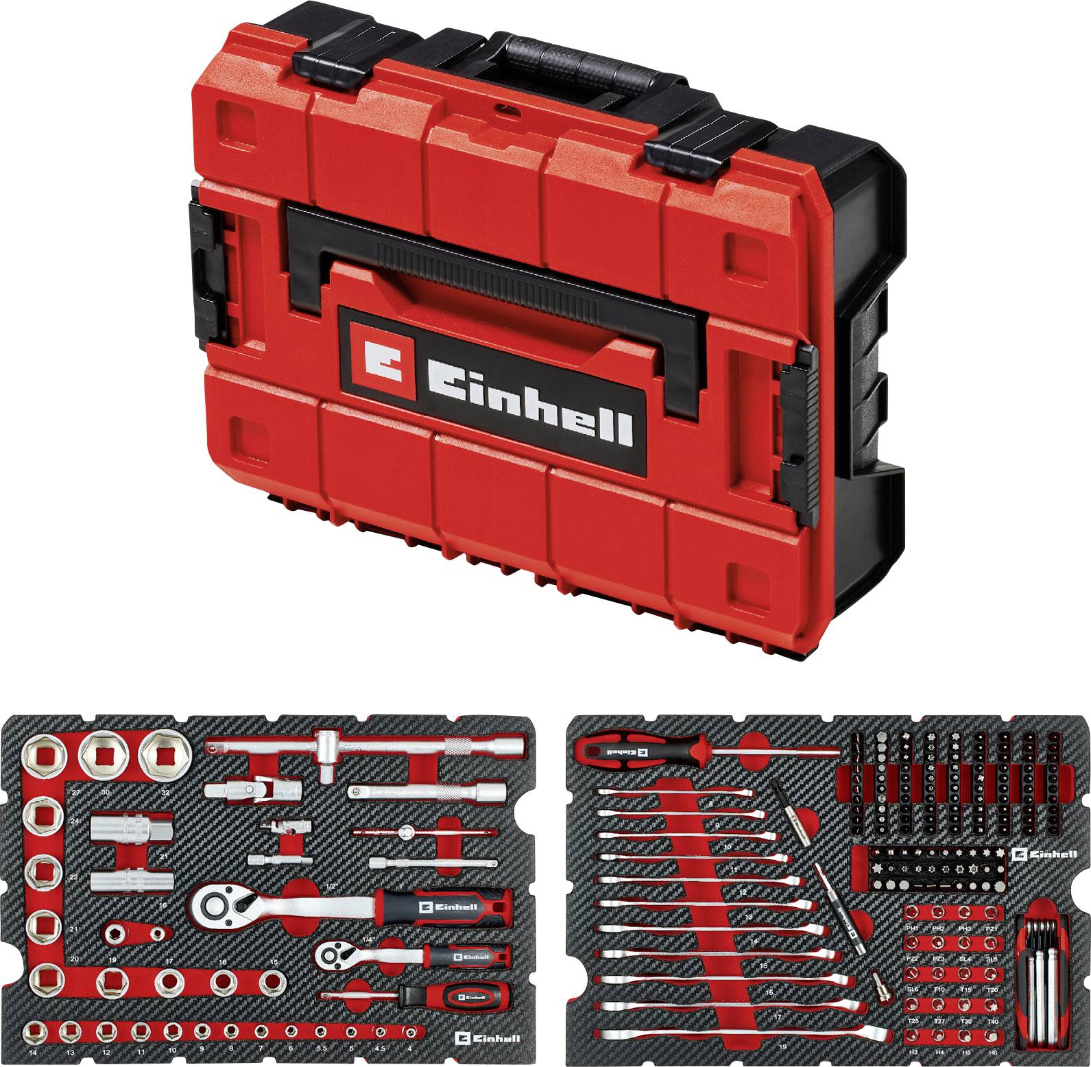 Einhell 201-tlg. Werkzeugkoffer Allrounder 370513 Verktygsväska med utrustning