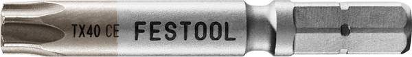 <br>  Festool<br>  205083<br>  TX 40-50 CENTRO/2<br>  Bit TX<br>  Pohon (skrutkovač): 1/4" (6,3 mm)<br>  Typ zakončenia: TX<br>  TX 40<br>  50 mm<br>