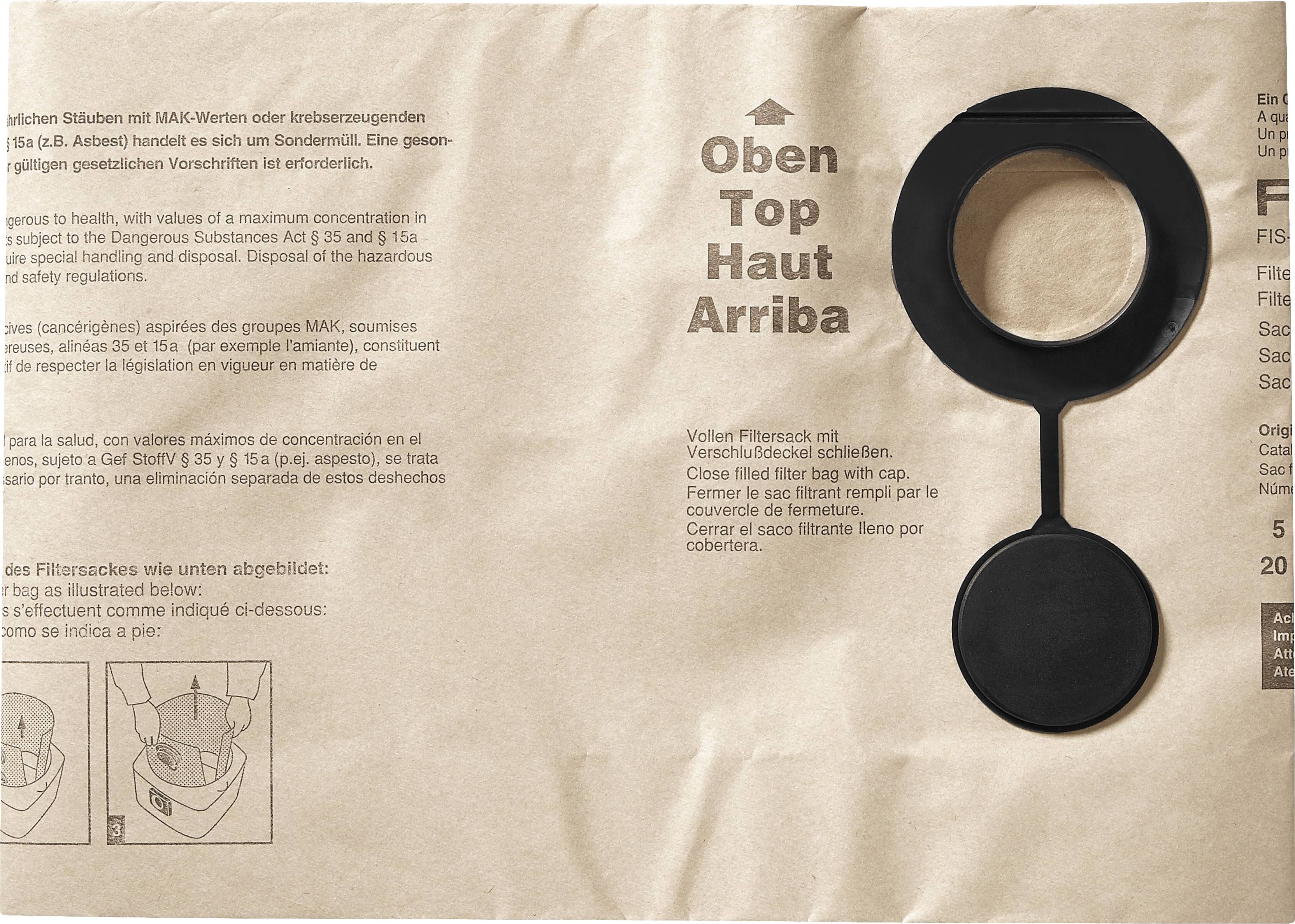 Festool 483143 Sacco di filtraggio 5 pz.