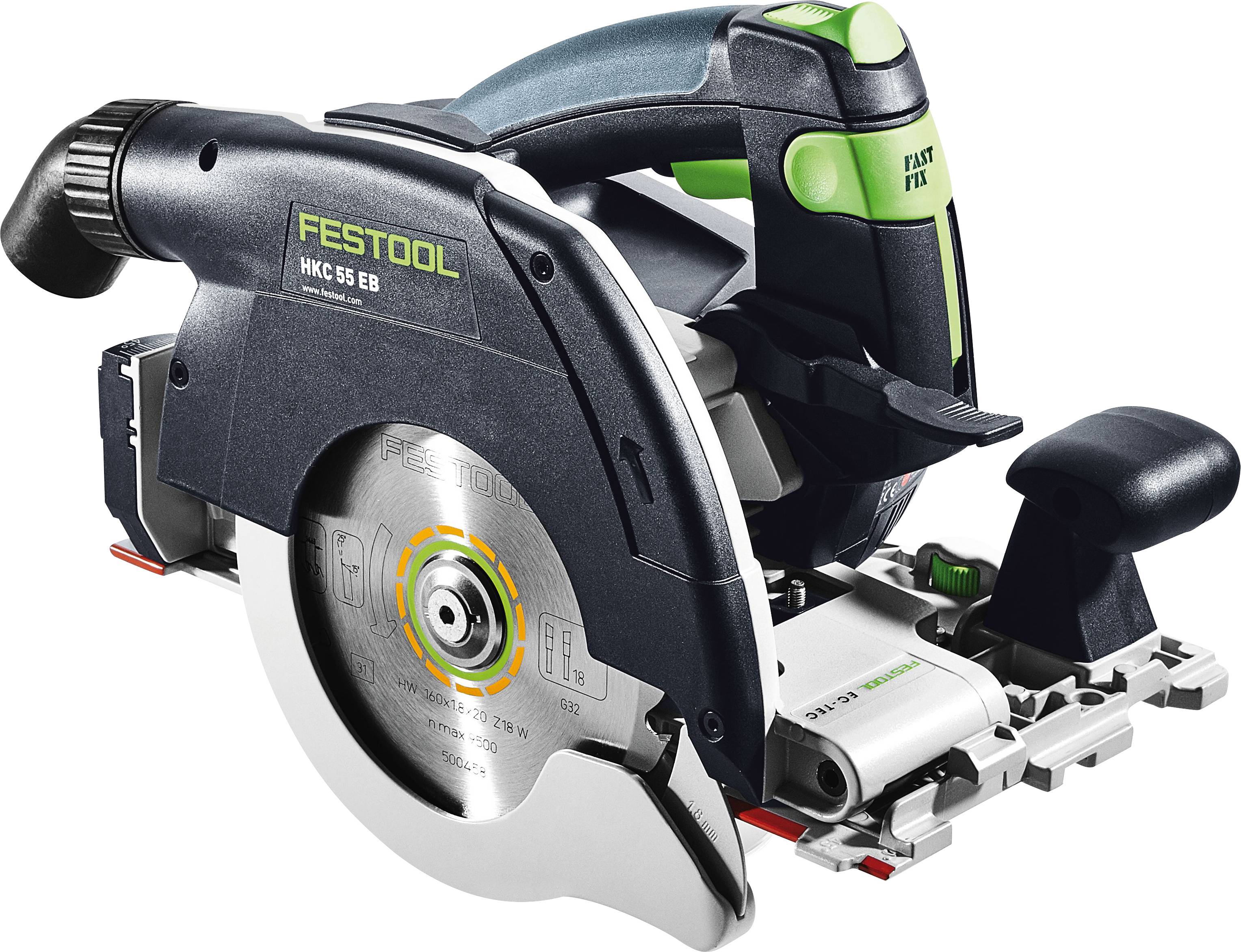Festool HKC 55 EB-Basic Aku ručná kotúčová píla, max. řez 55 mm, 18 V, 576163-0