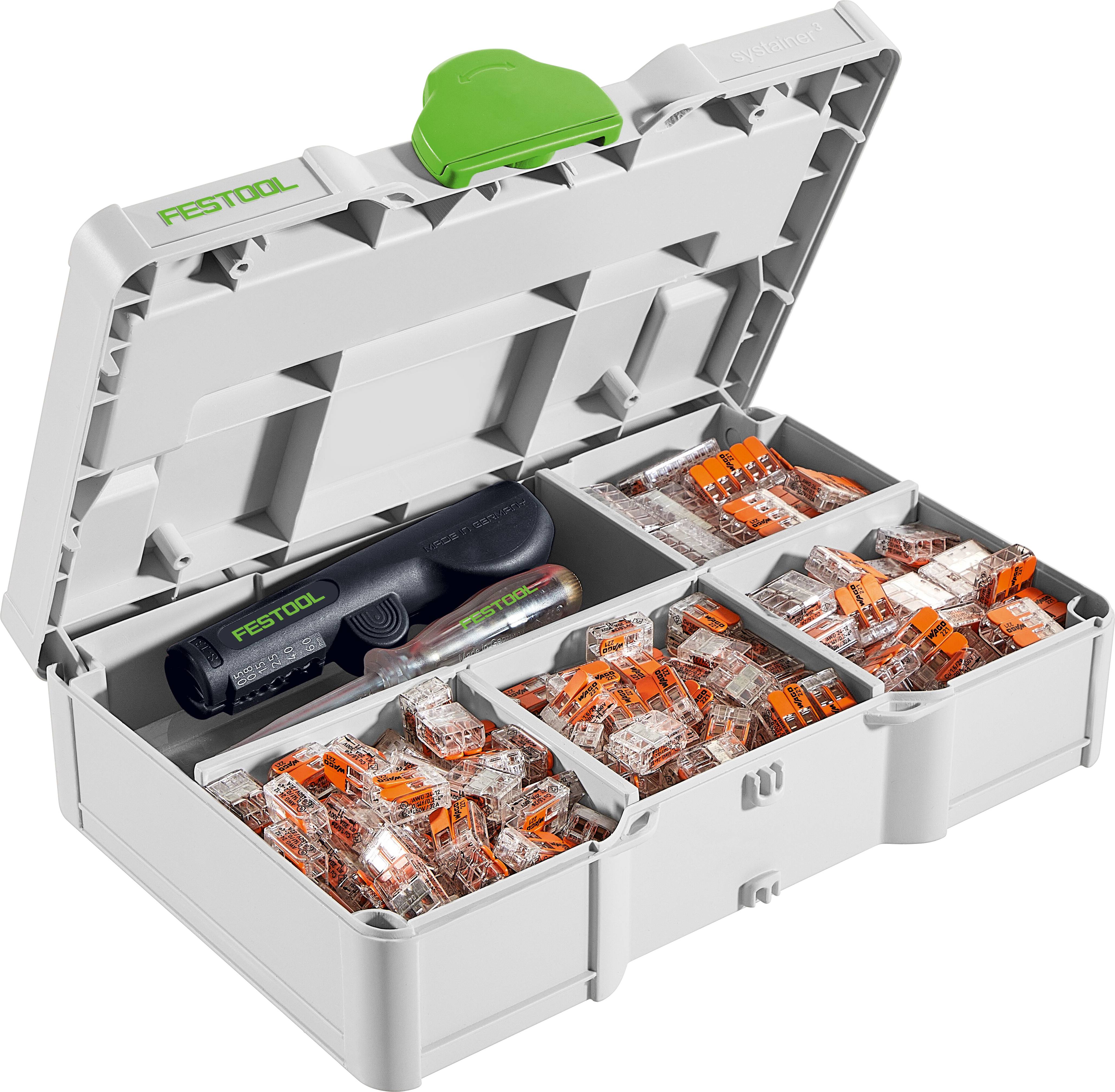 Festool 578118 SYS3 S 76-WAGO-Set Assortimento di morsetti flessibile: 0.14-4 mm² rigido: 0.14-4 mm² 1 pz.
