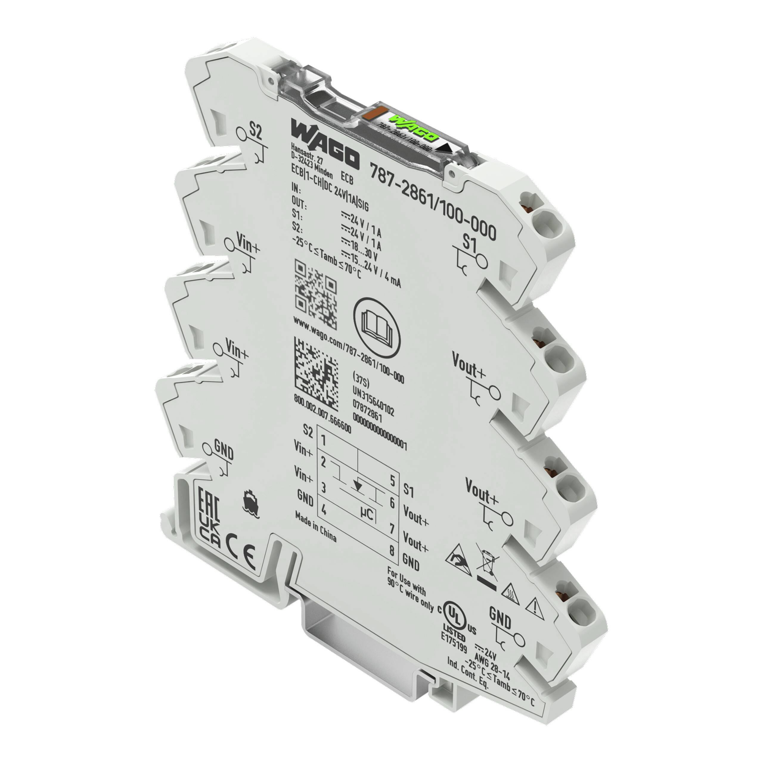 WAGO 787-2861/100-000 Hulprelais 1 stuk(s)