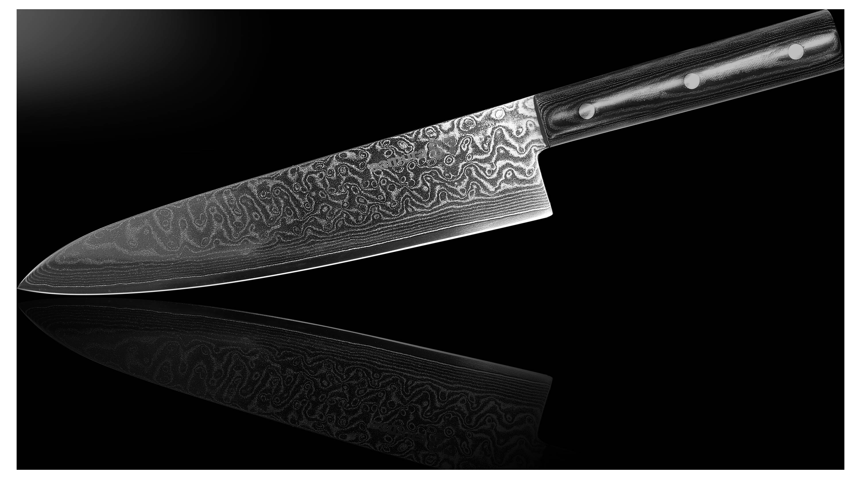 Šéfkuchársky nôž Samura DAMASCUS 67 8,2"/208 mm, 67 vrstiev. Samura SD67-0085M Kuchársky nôž 1 ks-3