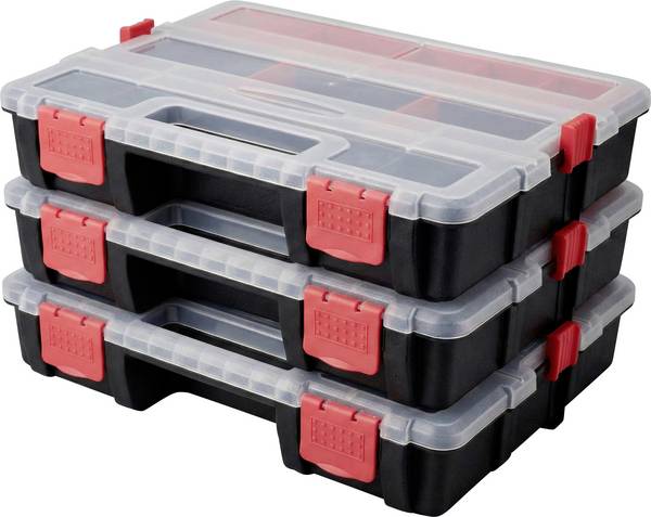 TOOLCRAFT  box na súčiastky (d x š x v) 285 x 225 x 60 mm Priehradiek: 21 variabilné rozčlenenie