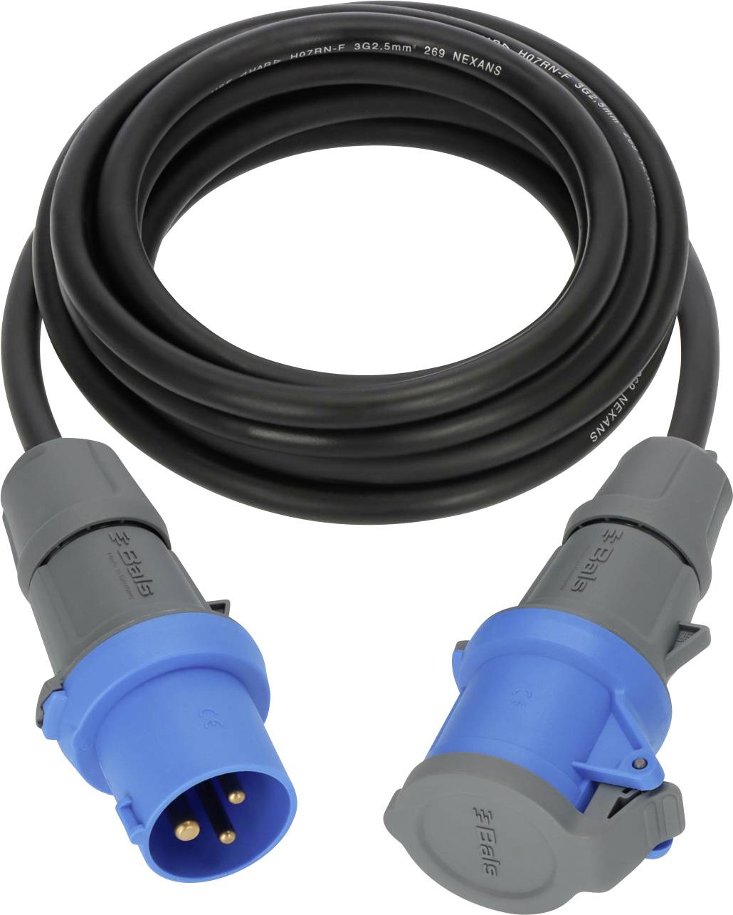 Brennenstuhl 1168650605 Stroom Camping-CEE-verlengkabel Zwart, Grijs, Blauw 5 m H07RN-F 3G 2,5 mm&sup2;