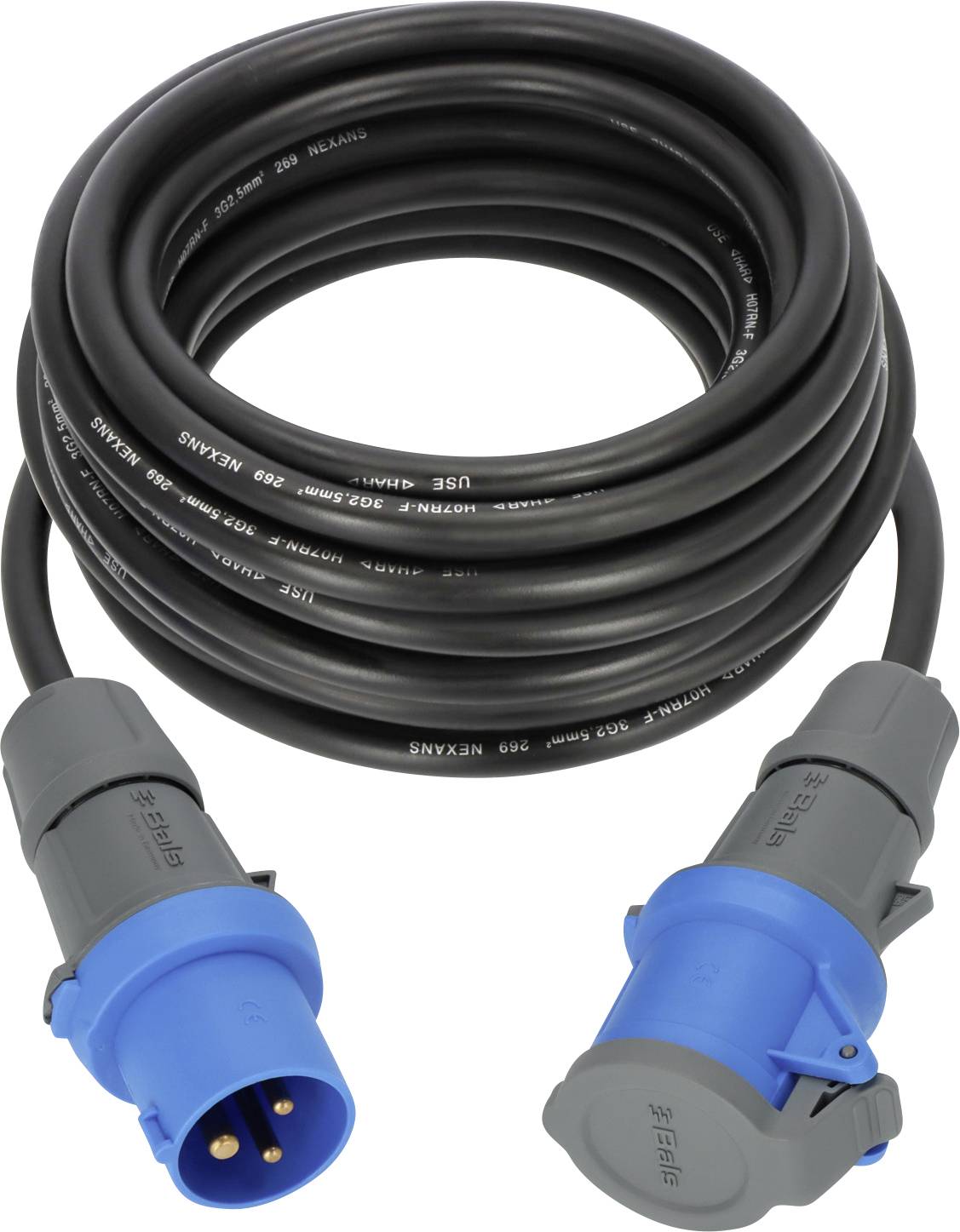 Brennenstuhl 1168650610 Stroom Camping-CEE-verlengkabel Zwart, Grijs, Blauw 10 m H07RN-F 3G 2,5 mm&sup2;