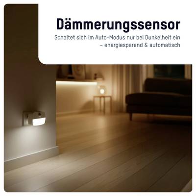 Ansmann Sensor-Nachtlicht NL30 AC 1600-0778 nočné svetlo s pohybovým senzorom pravouhlý LED teplá biela biela-4