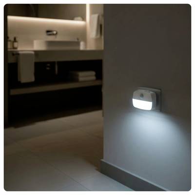 Ansmann Sensor-Nachtlicht NL30 AC 1600-0778 nočné svetlo s pohybovým senzorom pravouhlý LED teplá biela biela-8