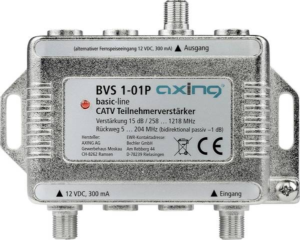 Axing BVS 1-01P zosilňovač televízneho signálu  15 dB