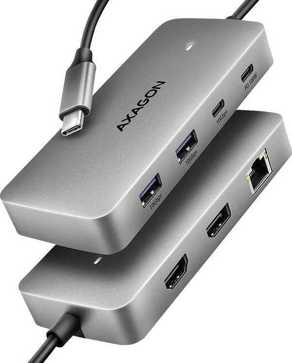 AXAGON HMC-CUB83X2 USB-C® dokovacia stanica   napájanie USB-C®