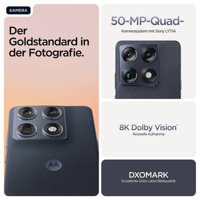 Smartfón Motorola s 50-MP kvadruplovým kamerovým systémom a Sony LYTIA. 8K Dolby Vision pre kinematografické záznamy. Kvalita obrazu s DXOMARK Gold Label.