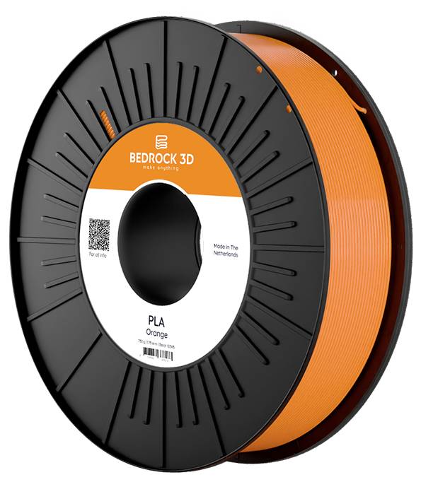 BEDROCK 3D PLA-0009a075 PLA Orange 1.75 mm 750 g Filamento per stampante 3D Plastica PLA 1.75 mm 750 g Arancione 1 pz.