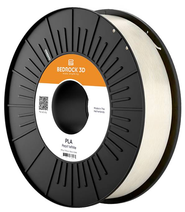 BEDROCK 3D PLA-0011b075 PLA Pearl White 2.85 mm 750 g Filamento per stampante 3D Plastica PLA 2.85 mm Perla 1 pz.