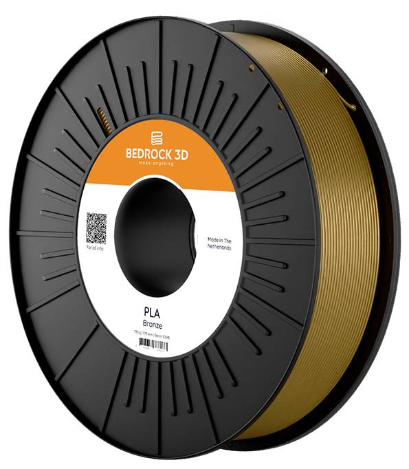 BEDROCK 3D PLA-0032a075 PLA Bronze 1.75 mm 750 g Filamento per stampante 3D Plastica PLA 1.75 mm 750 g Bronzo 1 pz.