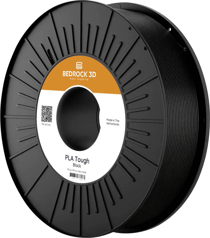 BEDROCK 3D PLAT-0502b800 PLA Tough Black 2.85 mm 8.000 g Filamento per stampante 3D PLA 2.85 mm 8000 g Nero 1 pz.