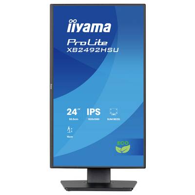 Monitor s označením "iiyama ProLite XB2492HSU". Funkcie: 24-palcový, IPS displej, rozlíšenie 1920x1080, štíhly rám, ekologický.