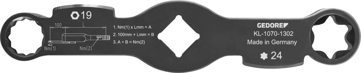 Gedore Automotive 3434222 KL-1070-1302 Dubbele ringsleutel