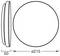 Diagram kruhovitého predmetu s priemerom 215 mm a hrúbkou 50 mm, zobrazený v bočnom a hornom pohľade.