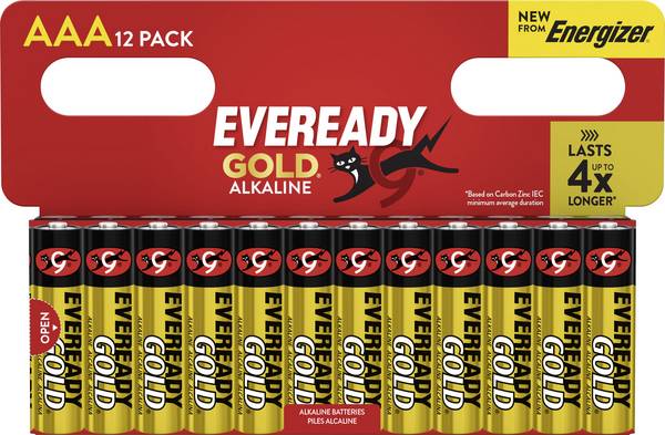 Eveready E304401300 mikrotužková batérie typu AAA  alkalicko-mangánová  1.5 V 12 ks