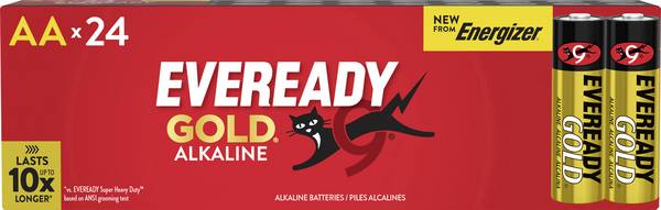 Eveready E304401000 tužková batéria typu AA alkalicko-mangánová, 1.5 V, 24 ks