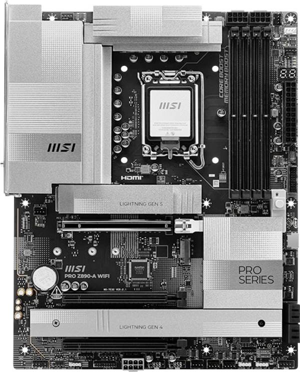 MSI MSI PRO Z890-A WIFI LGA1851 Základná doska Socket Intel® 1851 Tvarový faktor ATX