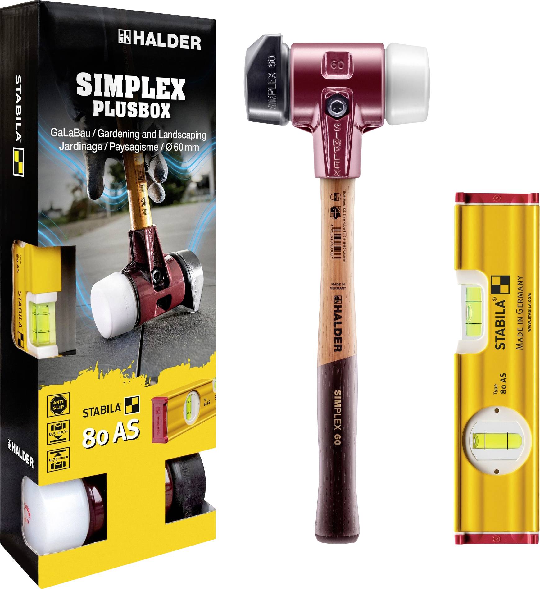 Halder SIMPLEX-Plusbox Galabau 3027s024 palička stredne tvrdé, mäkké 1880 g 157 mm